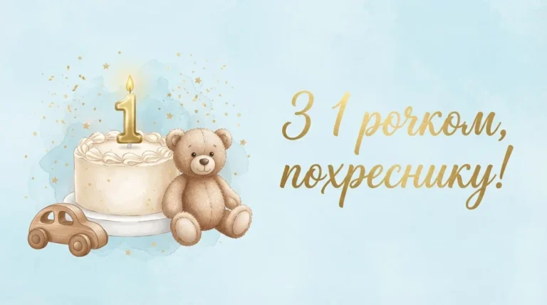 Як привітати похресника з першим рочком у прозі: 50+ готових привітань