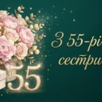 Привітання з днем народження сестрі 55 років своїми словами