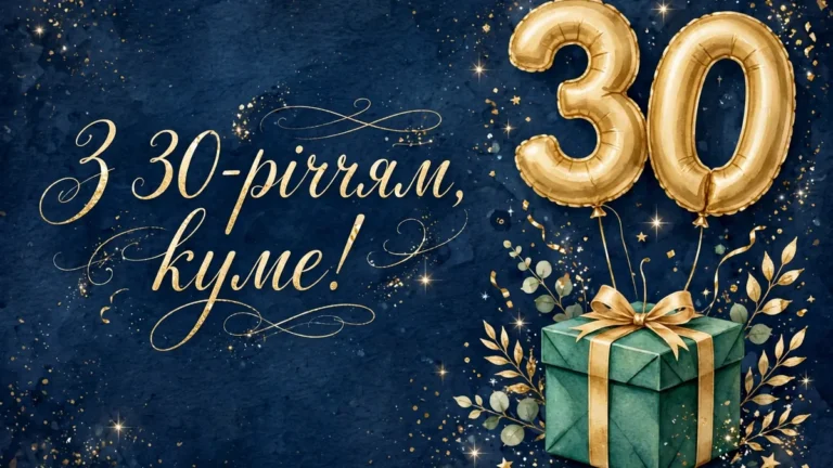 Привітання з ювілеєм 30 років куму та що сказати за столом