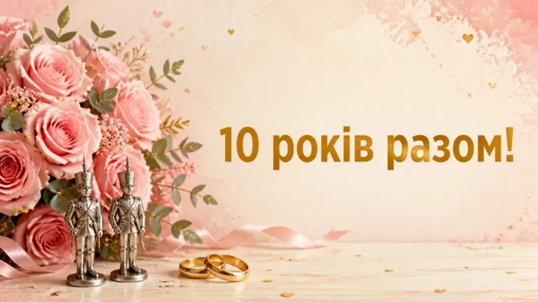 Привітання з річницею весілля 10 років своїми словами: подружжю, чоловікові й дружині